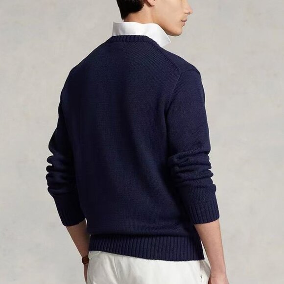 Polo Ralph Lauren Navy blue sweater with golf bear pattern - Picture 2 of 7